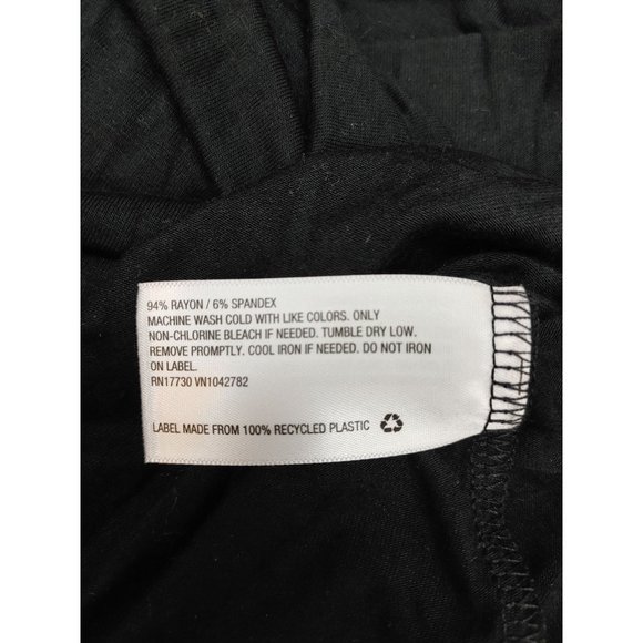 Flutter Short Sleeve Knit Maternity Dress - Ingrid & Isabel Black XS - Picture 5 of 6